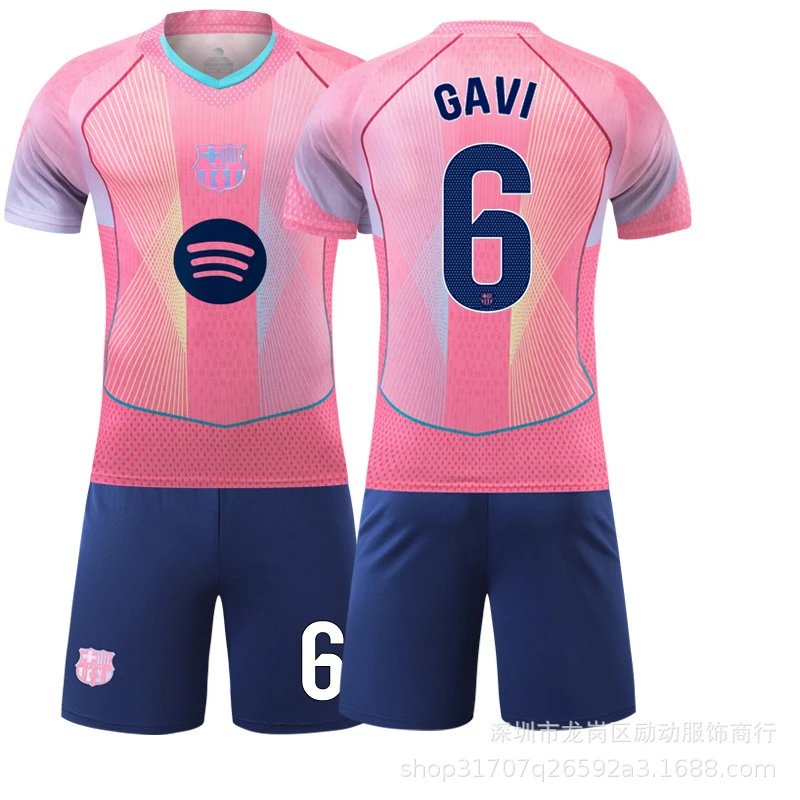 FC Barcelona pink football jersey in retro sports style - Image 19