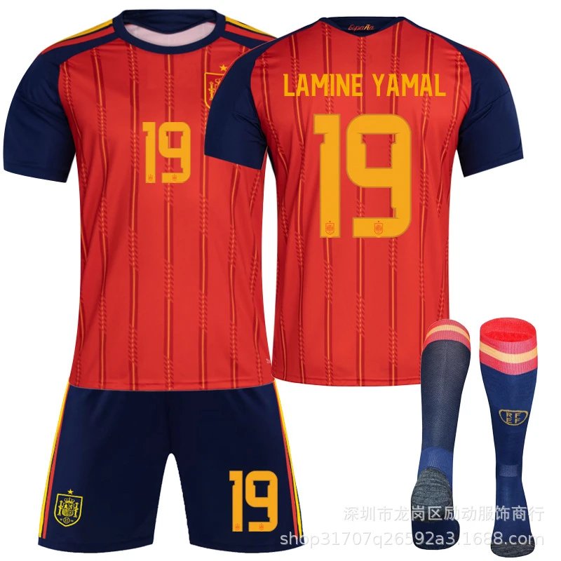 FC Barcelona red football jersey in retro sports style - Image 7