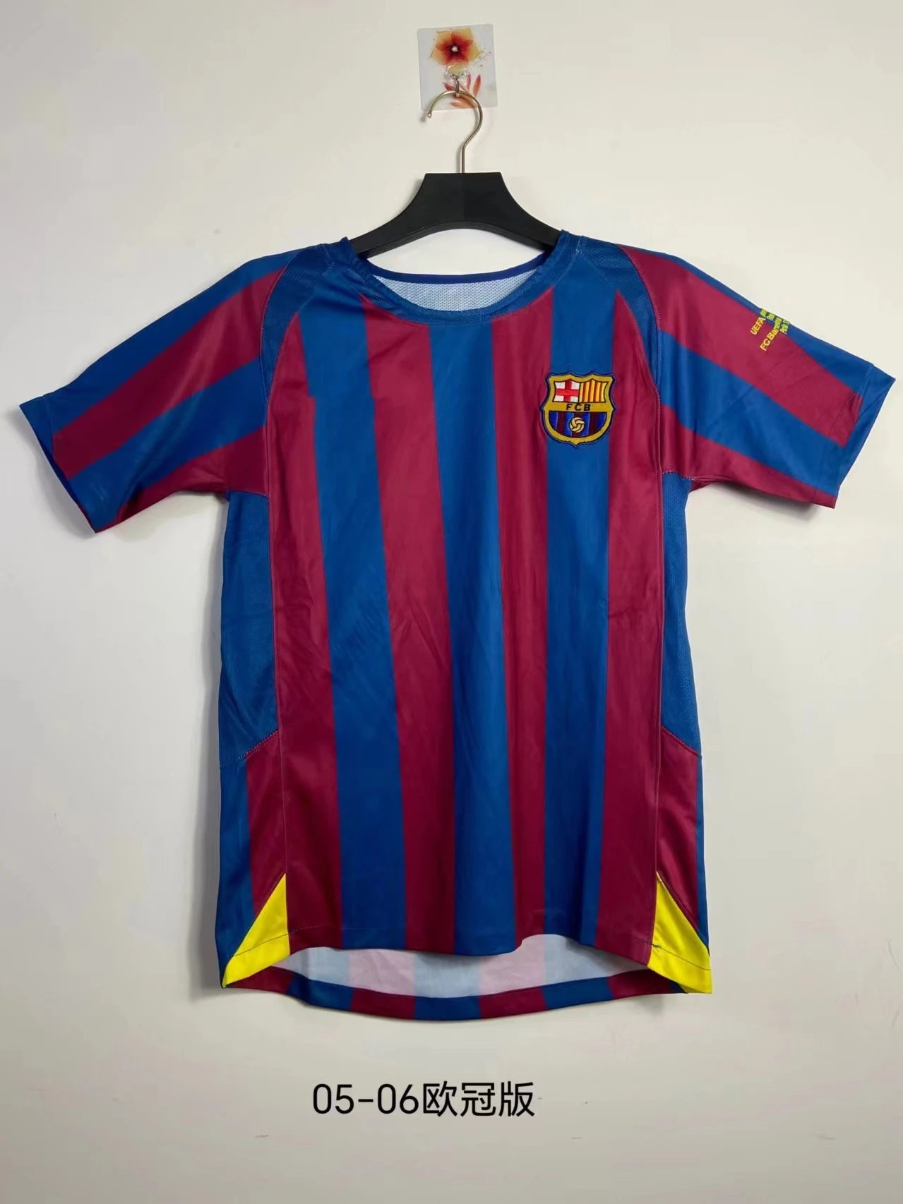 FC Barcelona white football jersey in retro sports style - Image 11