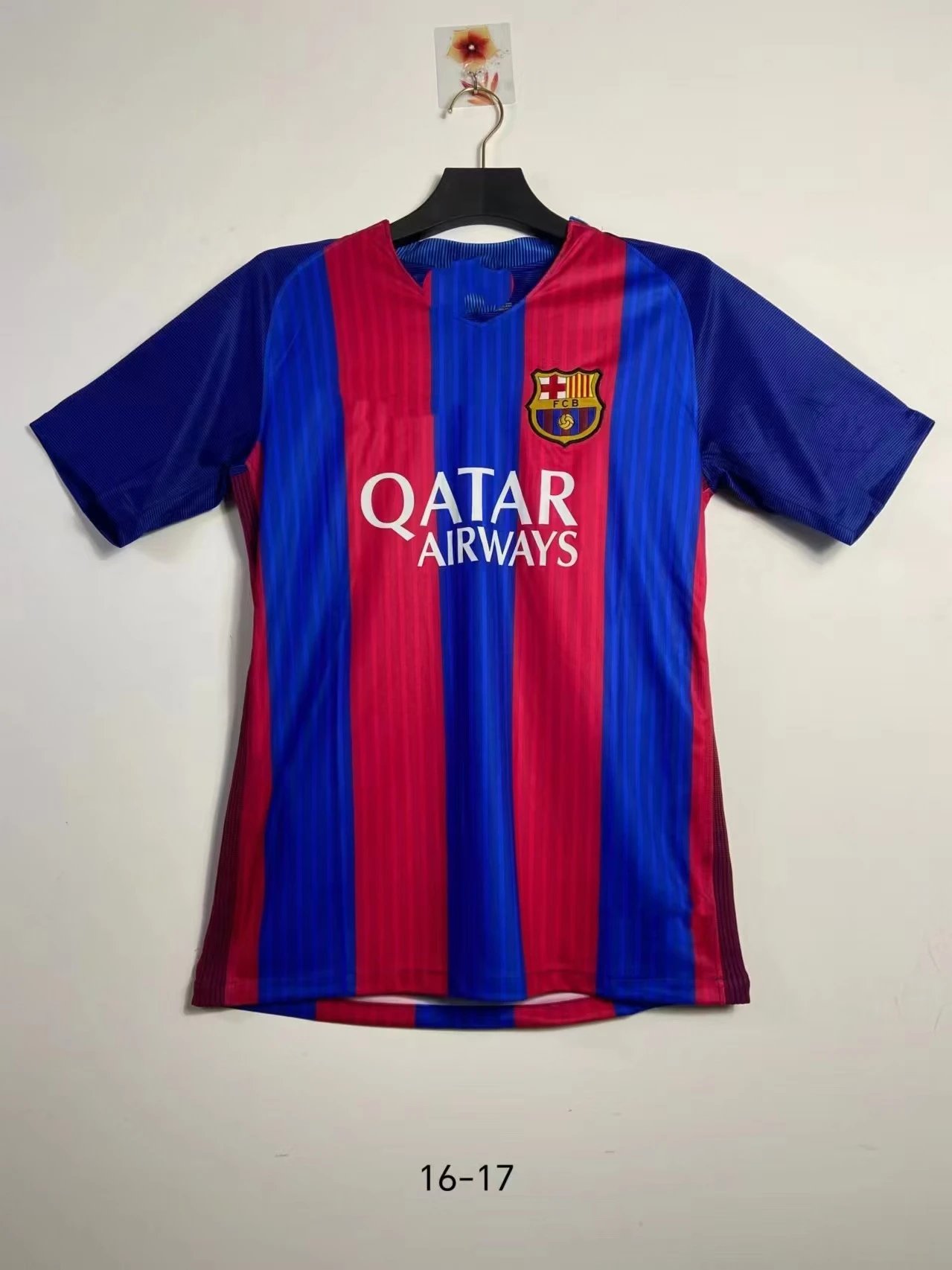 FC Barcelona white football jersey in retro sports style - Image 12