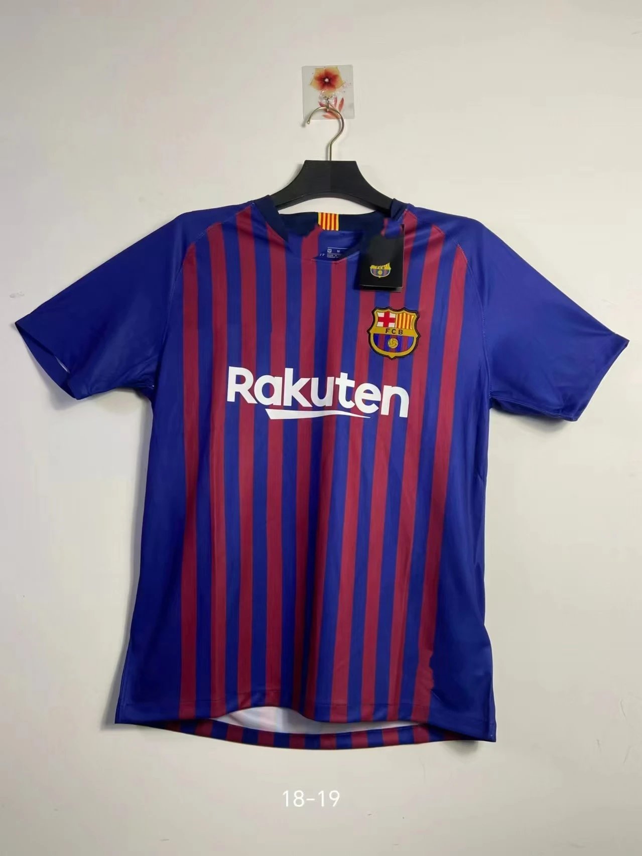 FC Barcelona white football jersey in retro sports style - Image 13