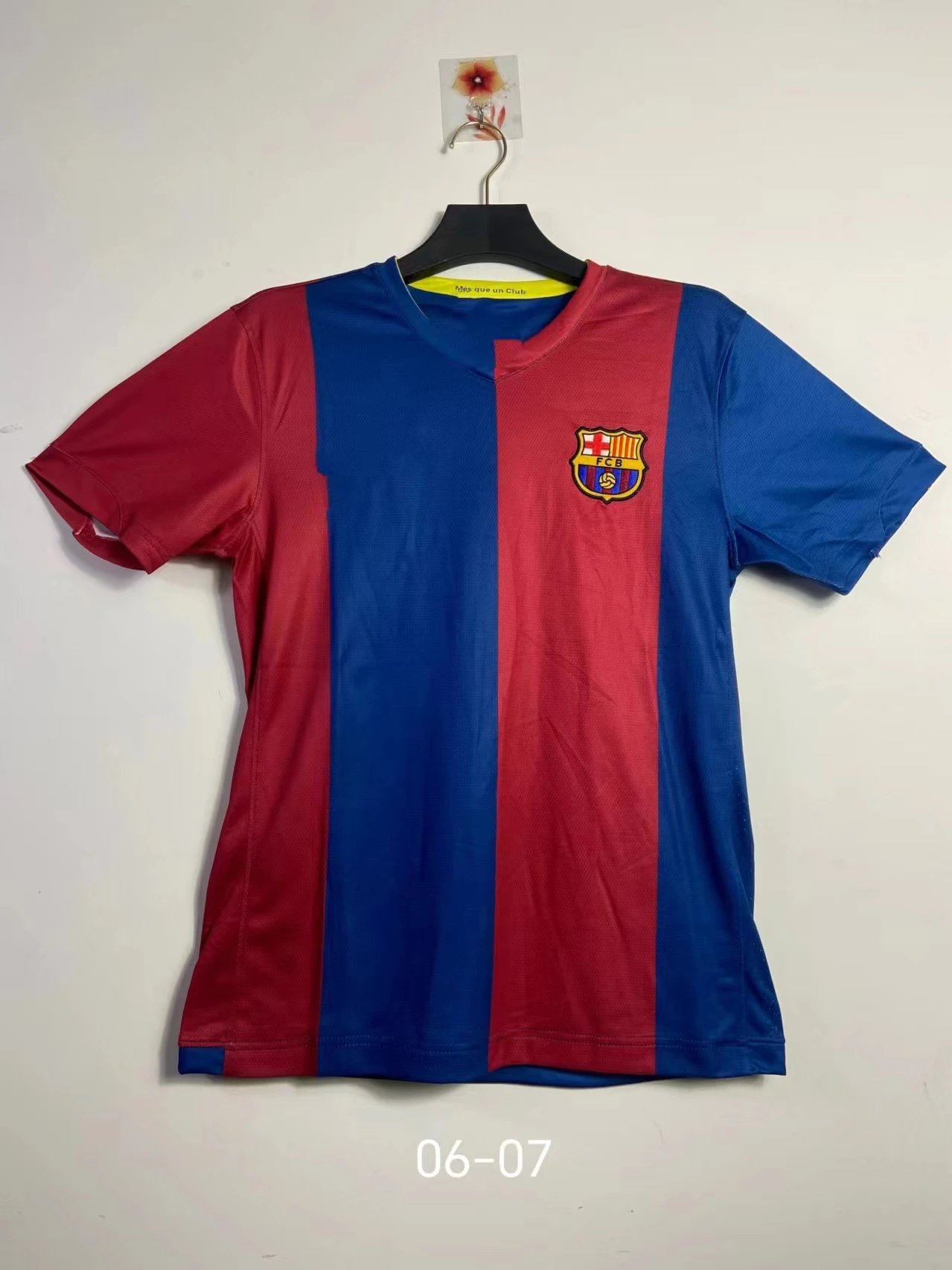 FC Barcelona white football jersey in retro sports style - Image 17