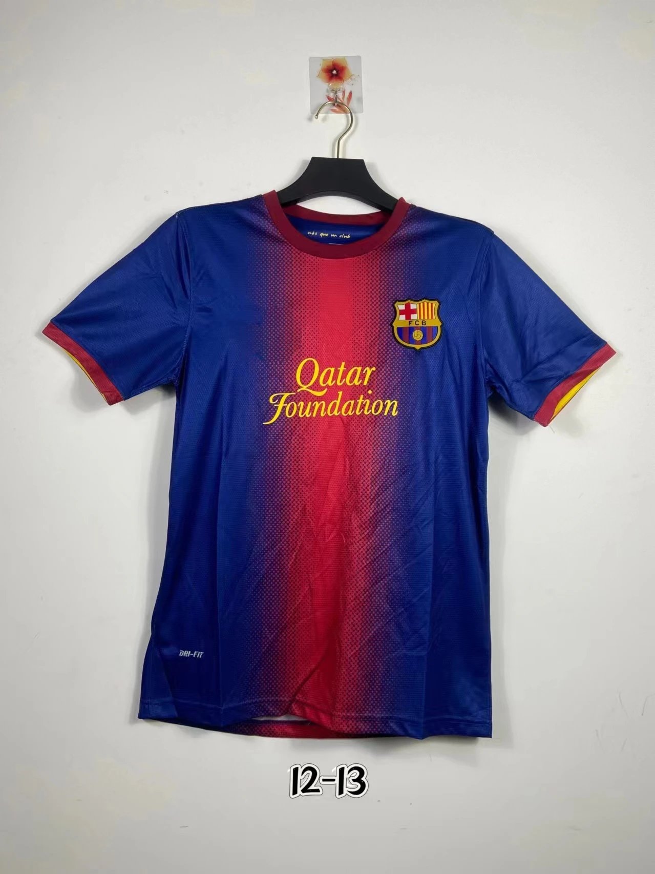 FC Barcelona white football jersey in retro sports style - Image 19