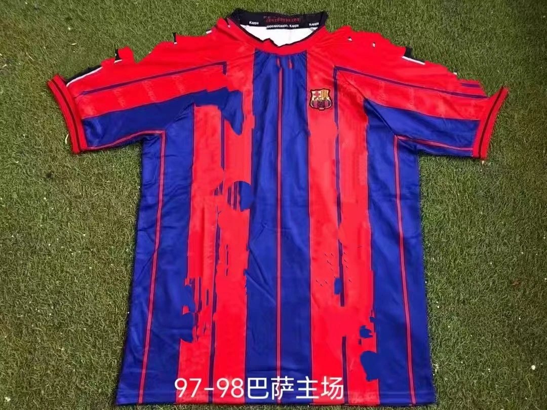 FC Barcelona white football jersey in retro sports style - Image 31