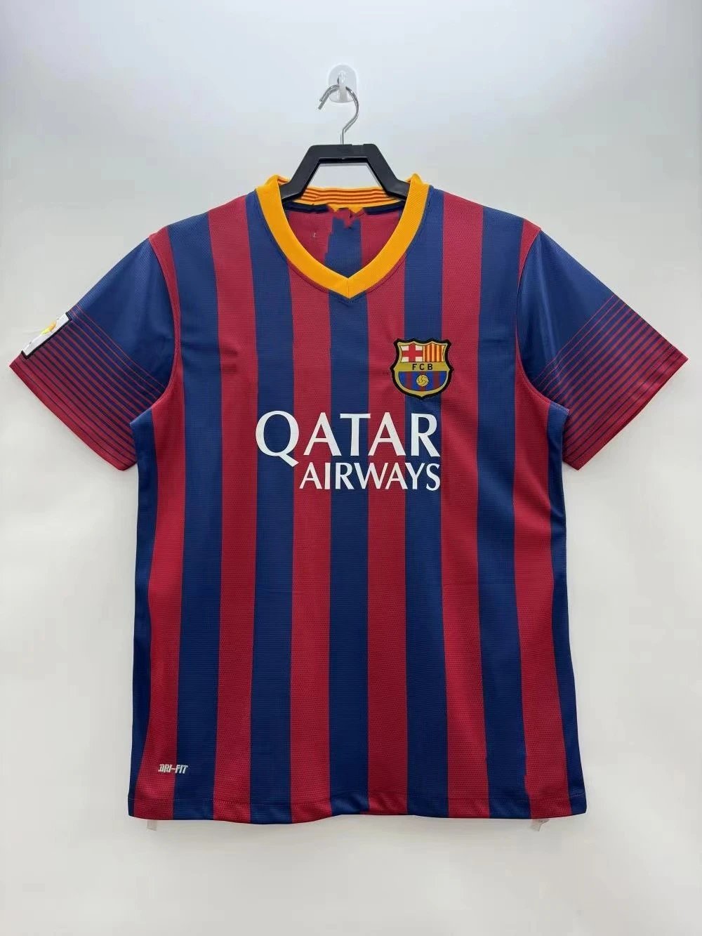 FC Barcelona white football jersey in retro sports style - Image 34