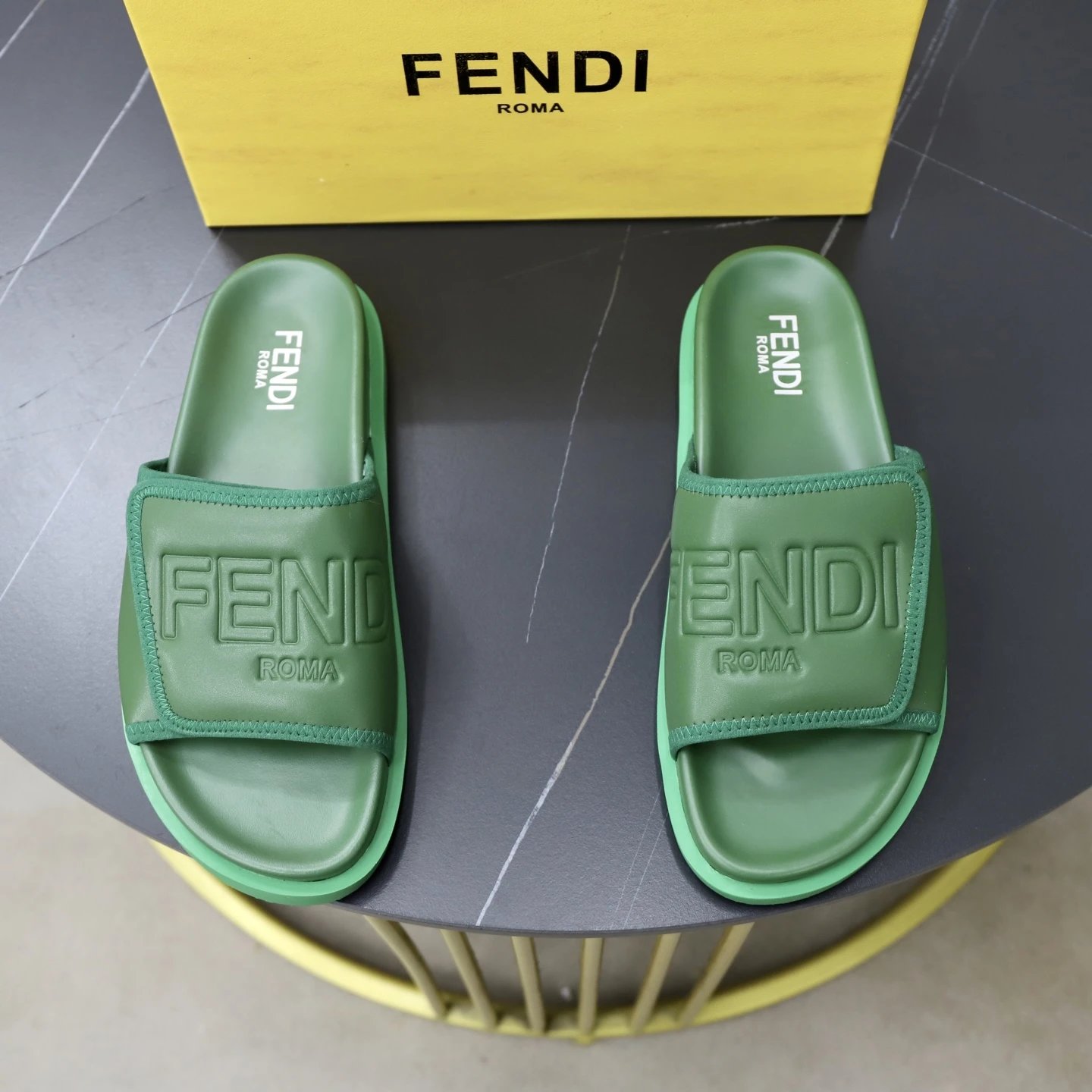 Fendi slides green