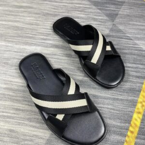 Gucci striped sandals black