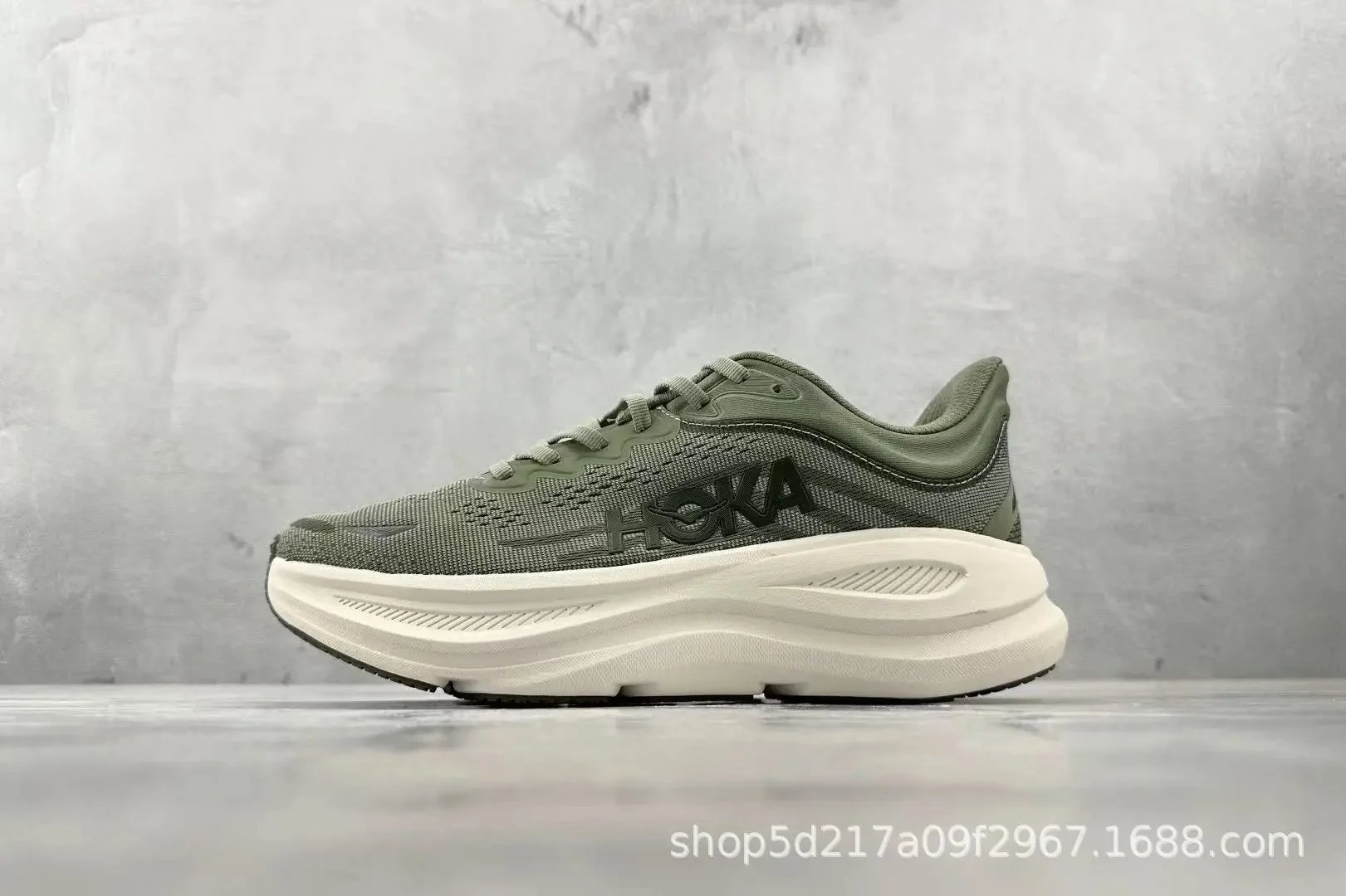 Hoka Bondi gray sneakers in classic athletic style - Image 12
