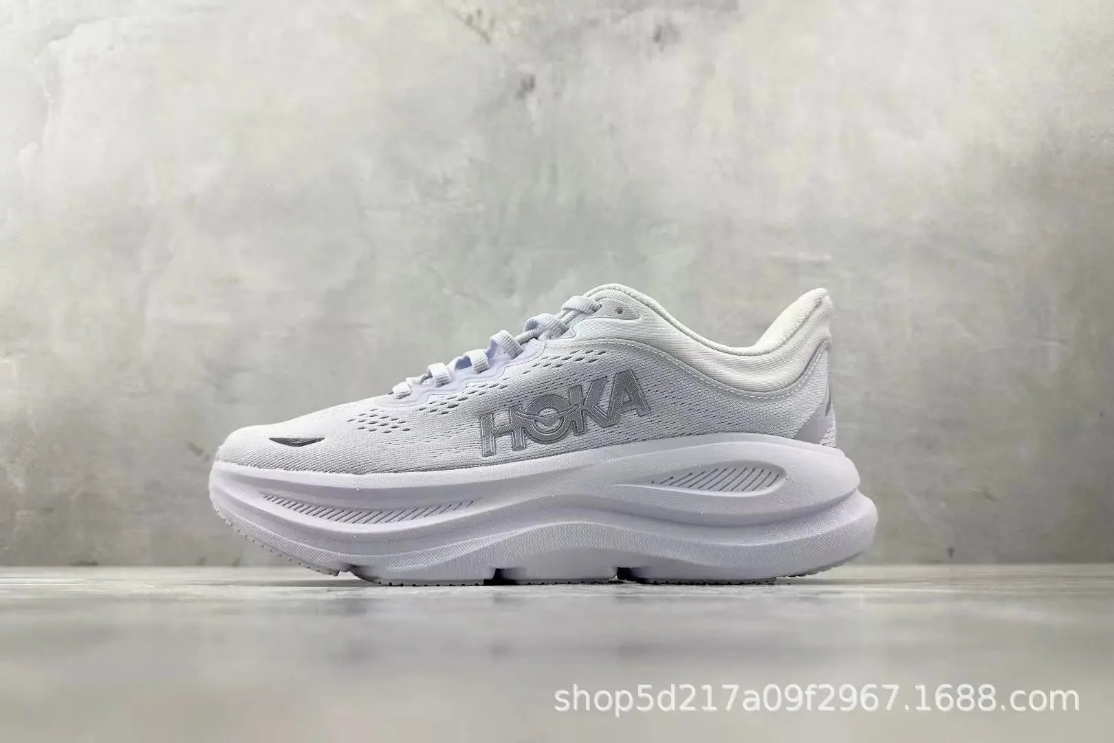 Hoka Bondi gray sneakers in classic athletic style - Image 13