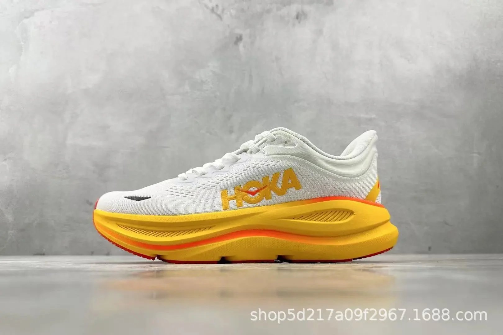 Hoka Bondi gray sneakers in classic athletic style - Image 10