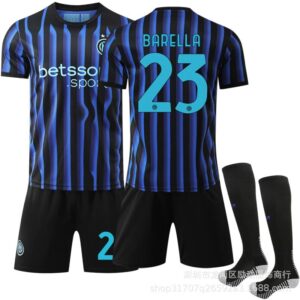 Inter Milan football jersey black