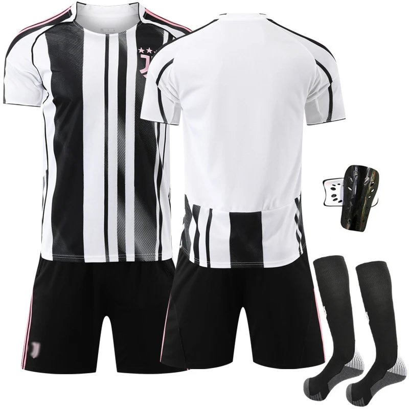 Juventus black football jersey in retro sports style - Image 11