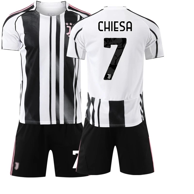 Juventus black football jersey in retro sports style - Image 12