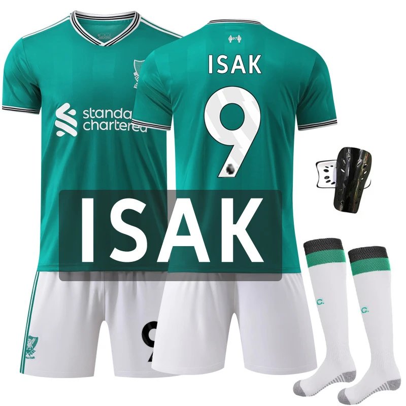 Liverpool green football jersey in retro sports style - Image 15