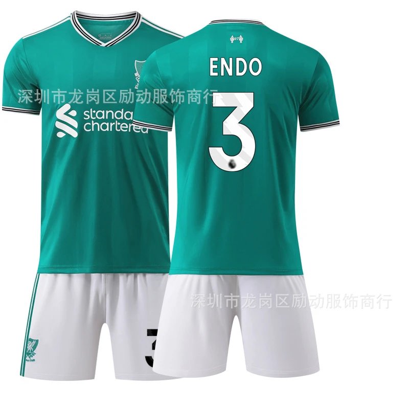 Liverpool green football jersey in retro sports style - Image 21