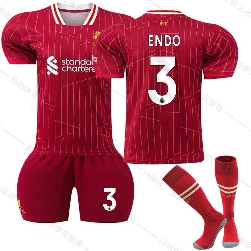 Liverpool red football jersey in retro sports style - Image 2
