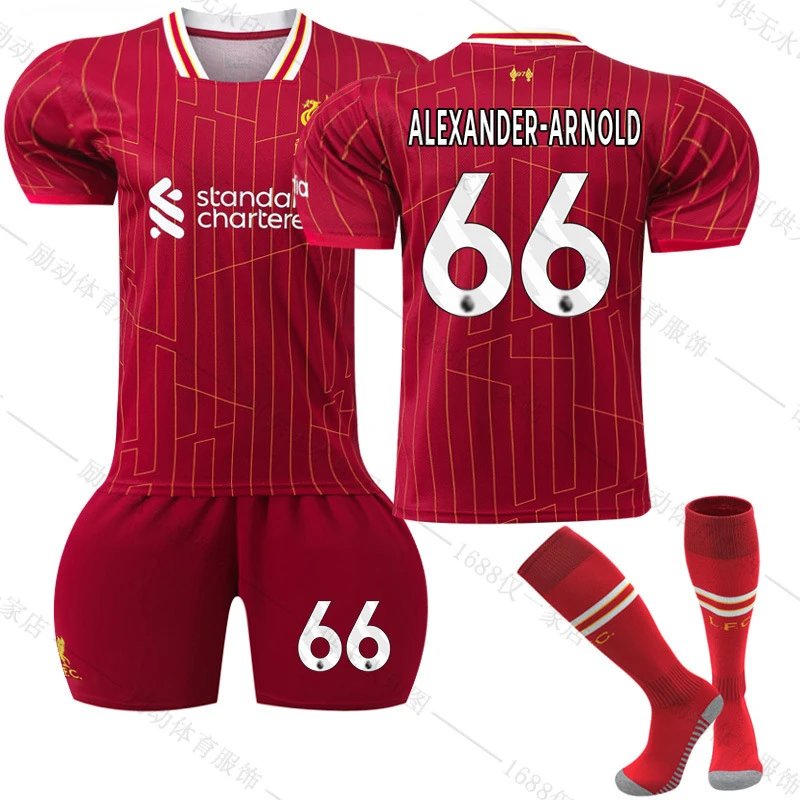 Liverpool red football jersey in retro sports style - Image 11