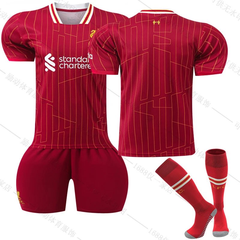 Liverpool red football jersey in retro sports style - Image 12