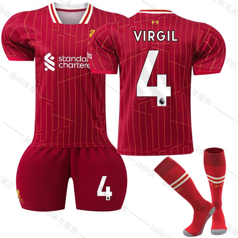 Liverpool red football jersey in retro sports style - Image 3