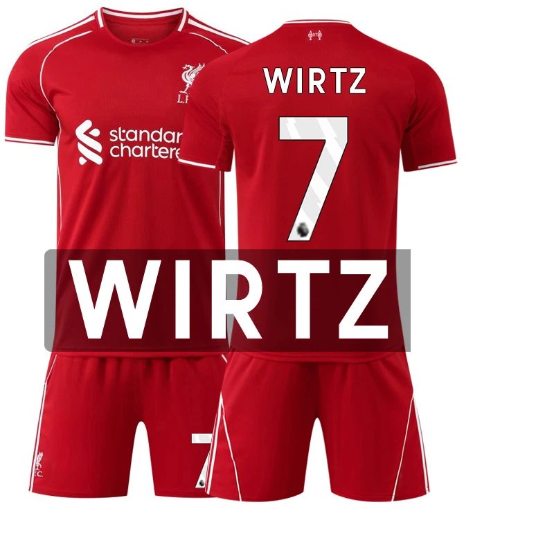 Liverpool red football jersey in retro sports style - Image 23