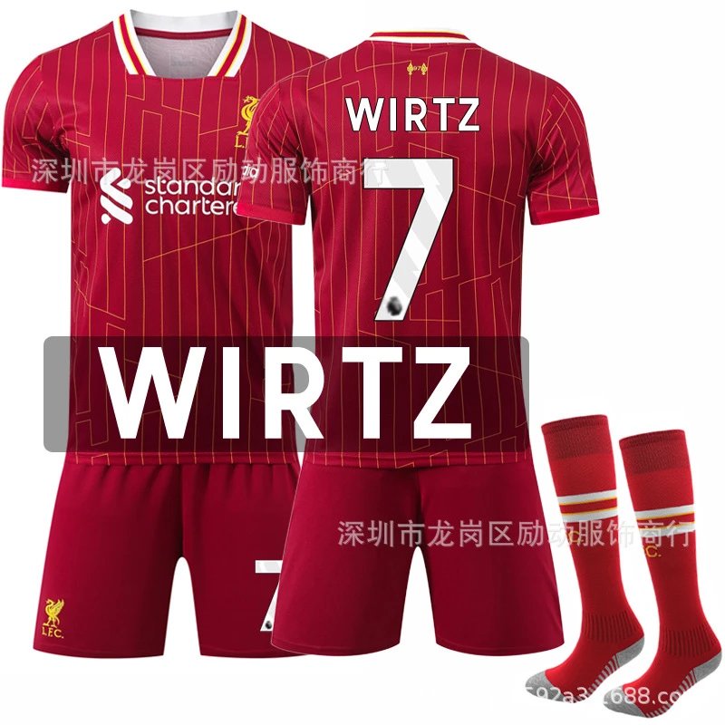 Liverpool red football jersey in retro sports style - Image 4