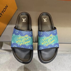 Louis Vuitton slides blue