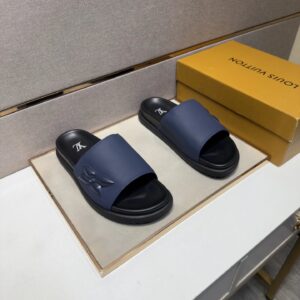 Louis Vuitton slides blue