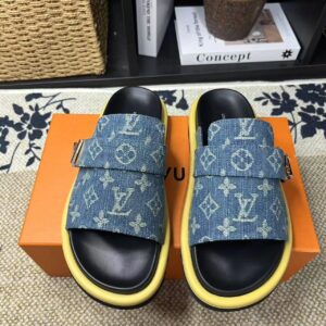 Louis Vuitton slides blue