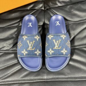 Louis Vuitton slides blue
