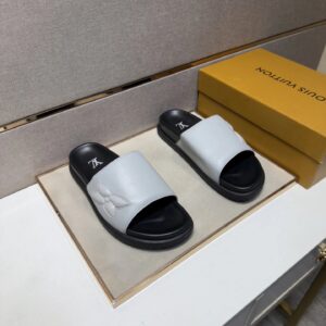 Louis Vuitton slides white