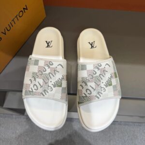 Louis Vuitton slides white