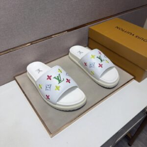 Louis Vuitton slides white