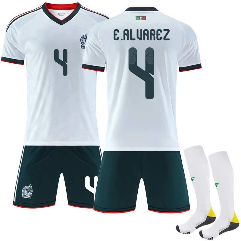Mexico white football jersey in retro sports style - Image 2