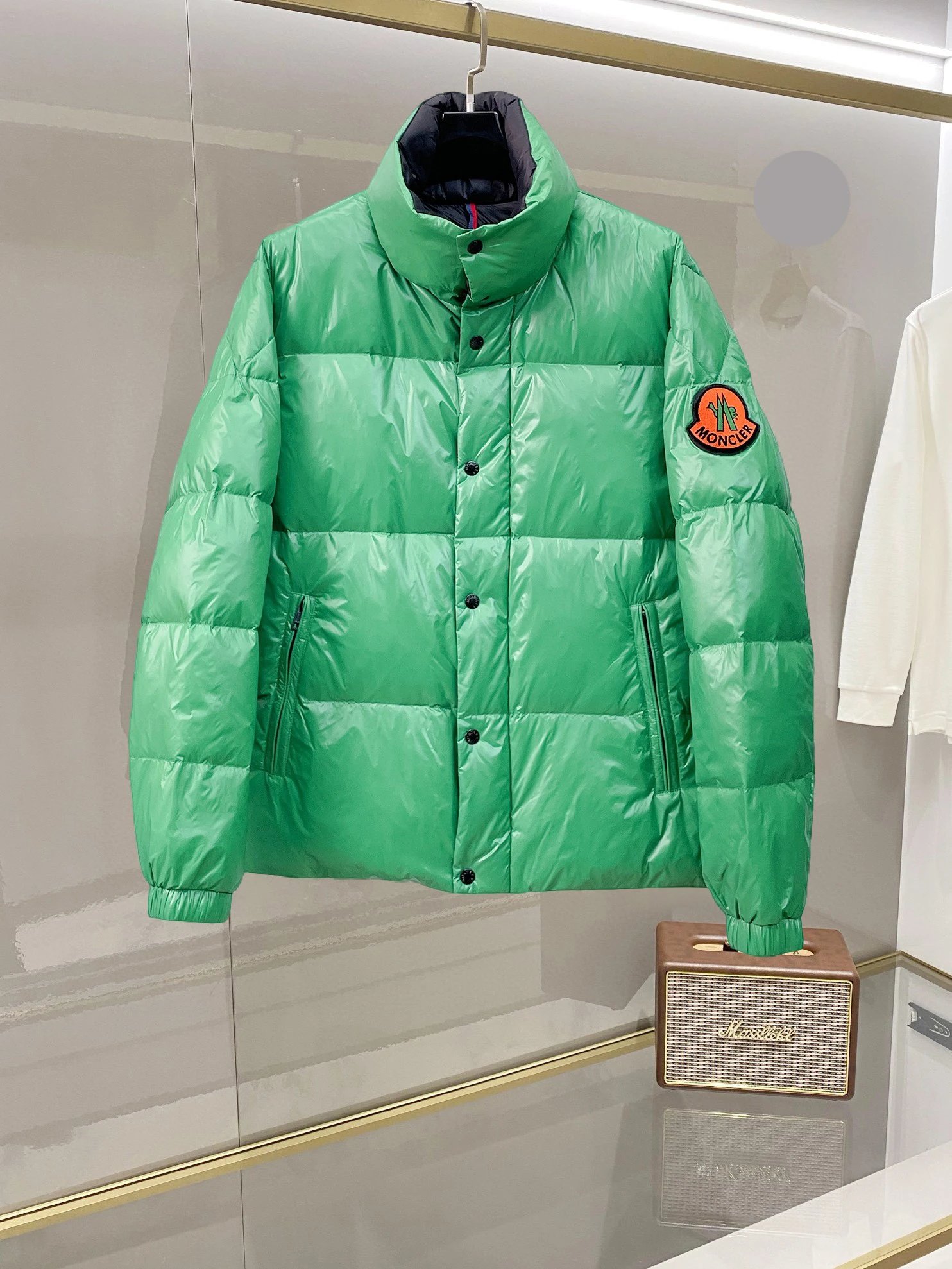 Moncler puffer jacket green