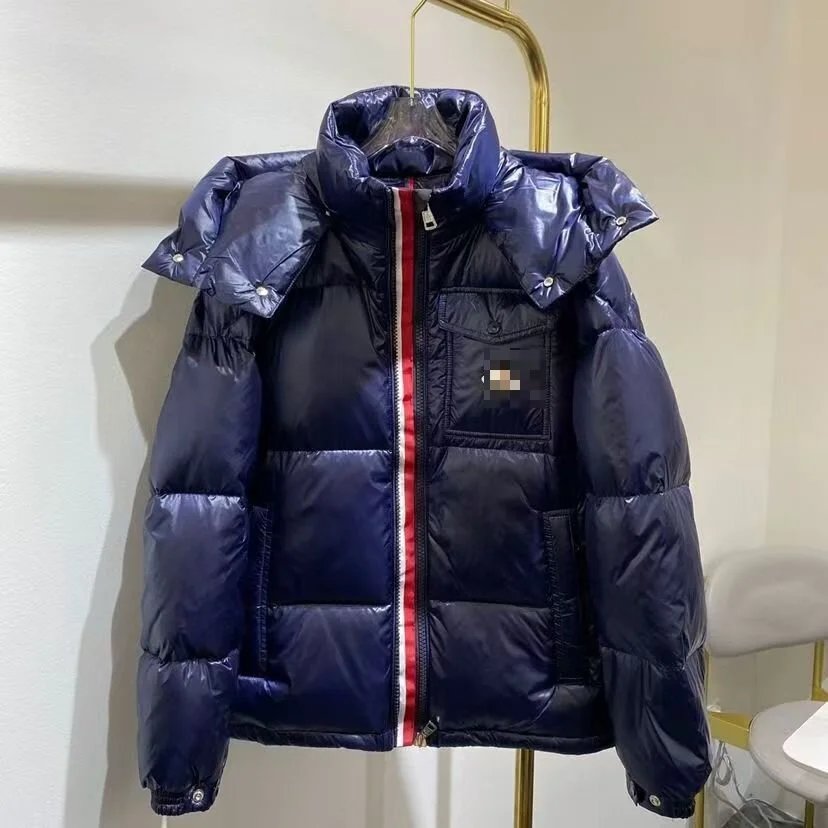 Moncler navy puffer jacket in cold-weather street style - Image 6