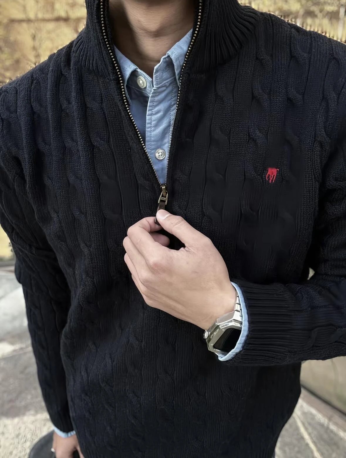 Polo Ralph Lauren black sweater in refined casual style - Image 6