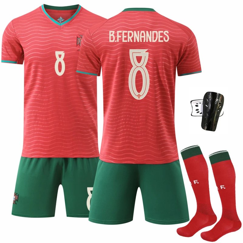 Portugal football jersey red