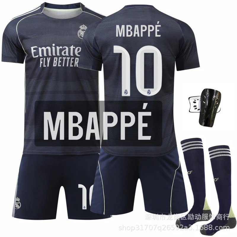 Real Madrid black football jersey in retro sports style - Image 19