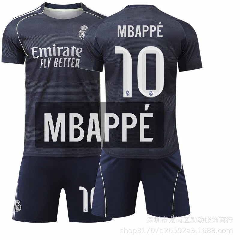 Real Madrid black football jersey in retro sports style - Image 27