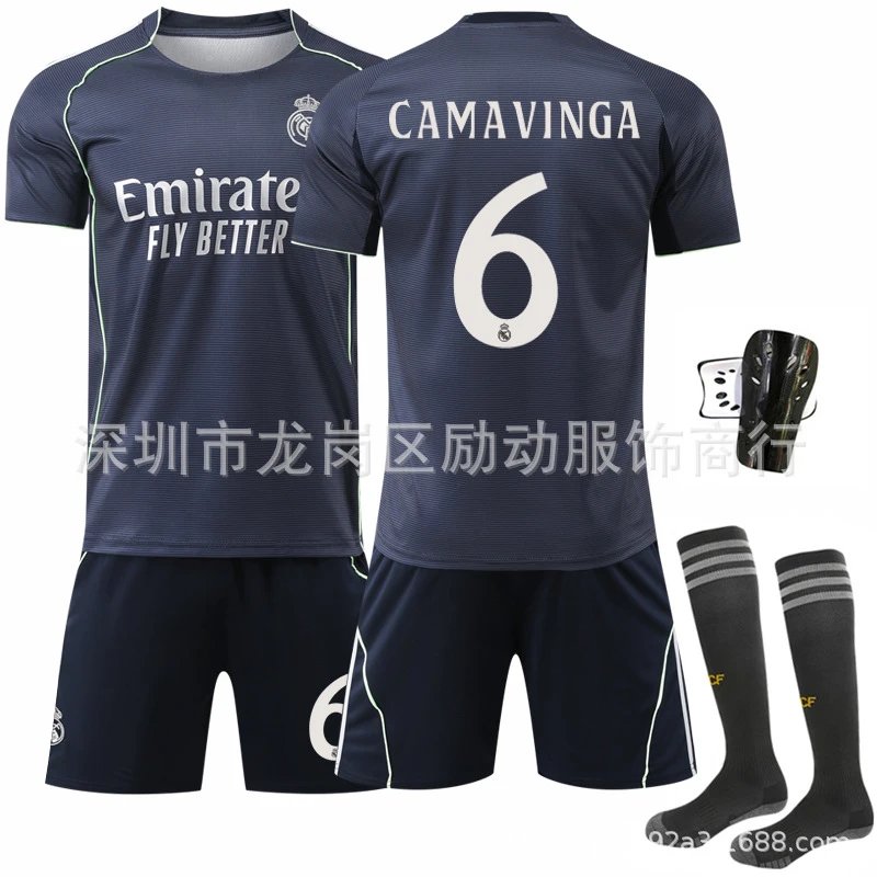 Real Madrid blue football jersey in retro sports style - Image 14