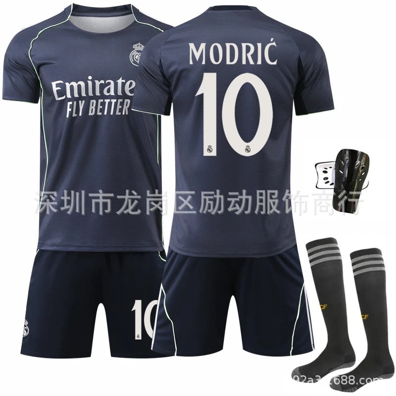 Real Madrid blue football jersey in retro sports style - Image 19