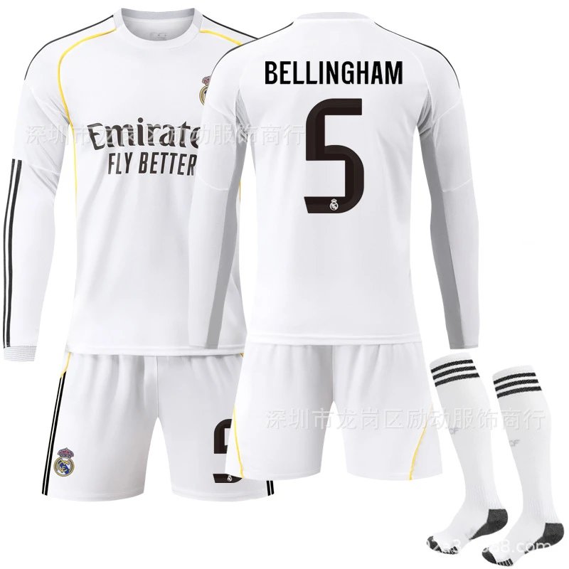 Real Madrid white football jersey in retro sports style - Image 2