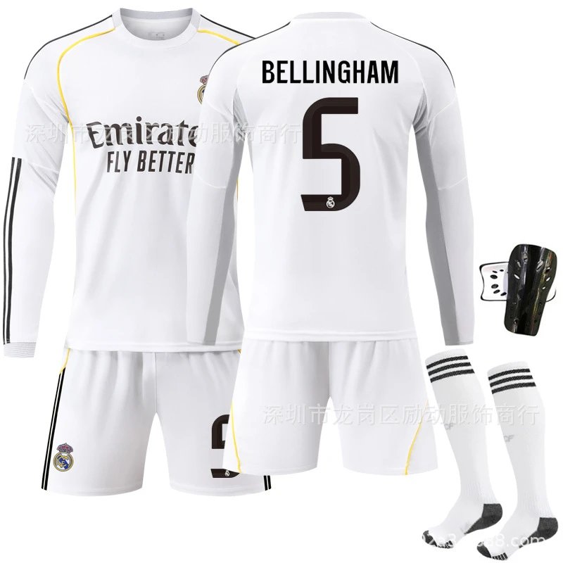 Real Madrid white football jersey in retro sports style - Image 11