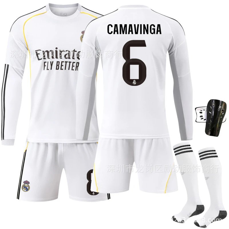 Real Madrid white football jersey in retro sports style - Image 12