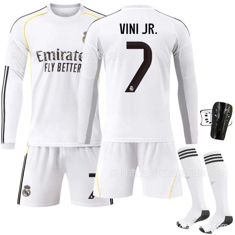 Real Madrid white football jersey in retro sports style - Image 13