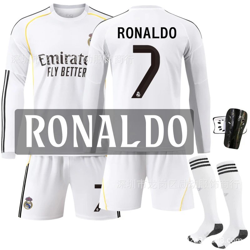 Real Madrid white football jersey in retro sports style - Image 14
