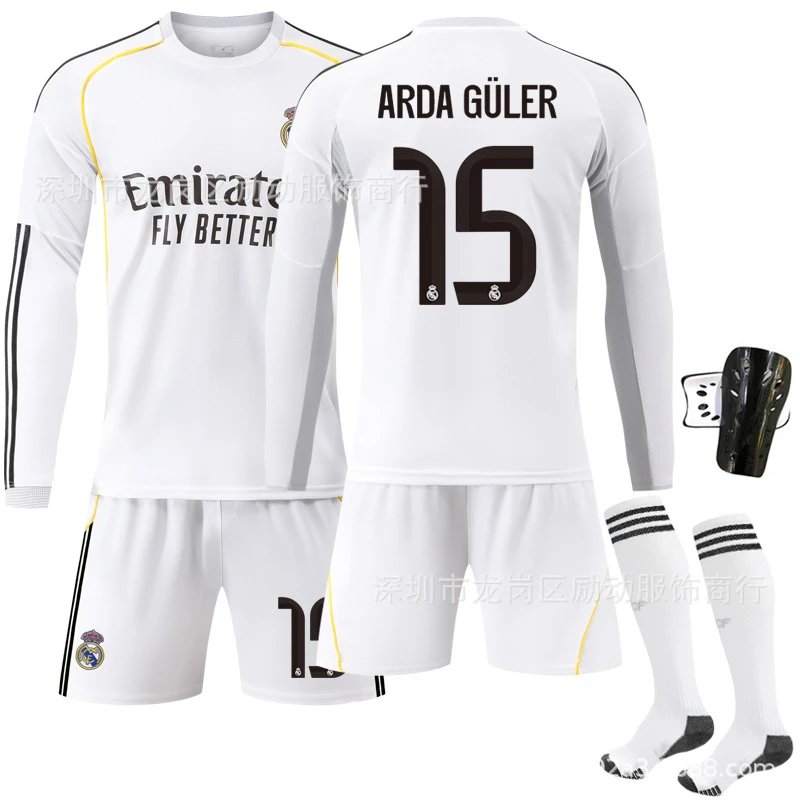 Real Madrid white football jersey in retro sports style - Image 18