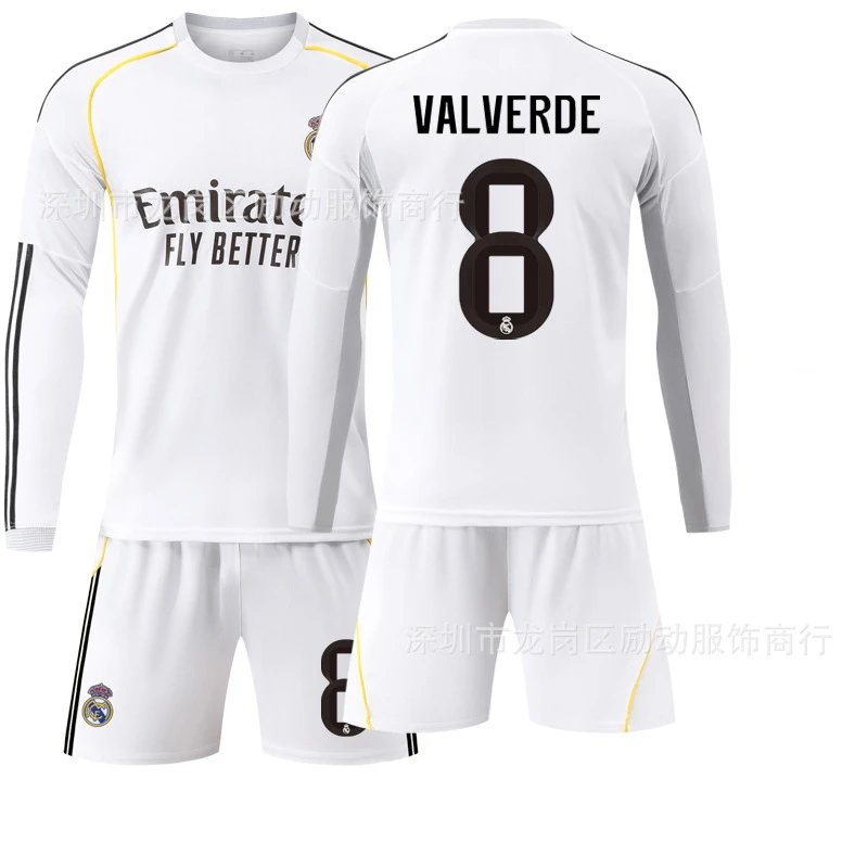 Real Madrid white football jersey in retro sports style - Image 24