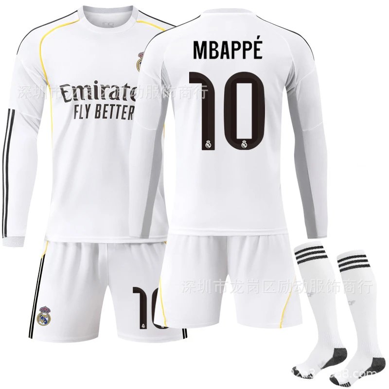 Real Madrid white football jersey in retro sports style - Image 6