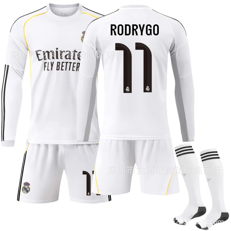 Real Madrid white football jersey in retro sports style - Image 7